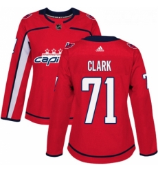 Womens Adidas Washington Capitals 71 Kody Clark Authentic Red Home NHL Jersey Womens Adidas Washington Capitals 71 Kody Clark Authentic Red Home NHL Jersey