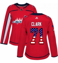 Womens Adidas Washington Capitals 71 Kody Clark Authentic Red USA Flag Fashion NHL Jersey Womens Adidas Washington Capitals 71 Kody Clark Authentic Red USA Flag Fashion NHL Jersey