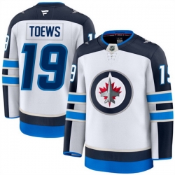 Men Winnipeg Jets 19 Jonathan Toews White 2024 25 Away Stitched Hockey Jersey