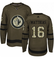 Mens Adidas Winnipeg Jets 16 Shawn Matthias Authentic Green Salute to Service NHL Jersey Mens Adidas Winnipeg Jets 16 Shawn Matthias Authentic Green Salute to Service NHL Jersey