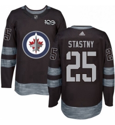Mens Adidas Winnipeg Jets 25 Paul Stastny Authentic Black 1917 2017 100th Anniversary NHL Jersey Mens Adidas Winnipeg Jets 25 Paul Stastny Authentic Black 1917 2017 100th Anniversary NHL Jersey