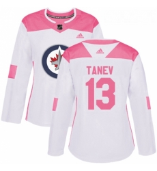 Womens Adidas Winnipeg Jets 13 Brandon Tanev Authentic WhitePink Fashion NHL Jersey Womens Adidas Winnipeg Jets 13 Brandon Tanev Authentic WhitePink Fashion NHL Jersey