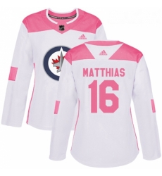 Womens Adidas Winnipeg Jets 16 Shawn Matthias Authentic WhitePink Fashion NHL Jersey Womens Adidas Winnipeg Jets 16 Shawn Matthias Authentic WhitePink Fashion NHL Jersey