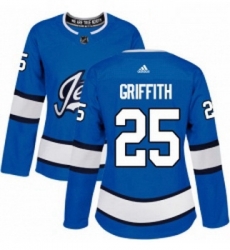 Womens Adidas Winnipeg Jets 25 Seth Griffith Authentic Blue Alternate NHL Jersey Womens Adidas Winnipeg Jets 25 Seth Griffith Authentic Blue Alternate NHL Jersey