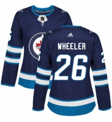 Womens Adidas Winnipeg Jets 26 Blake Wheeler Authentic Navy Blue Home NHL Jersey Womens Adidas Winnipeg Jets 26 Blake Wheeler Authentic Navy Blue Home NHL Jersey