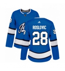 Womens Adidas Winnipeg Jets 28 Jack Roslovic Authentic Blue Alternate NHL Jersey Womens Adidas Winnipeg Jets 28 Jack Roslovic Authentic Blue Alternate NHL Jersey