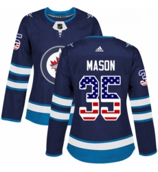 Womens Adidas Winnipeg Jets 35 Steve Mason Authentic Navy Blue USA Flag Fashion NHL Jersey Womens Adidas Winnipeg Jets 35 Steve Mason Authentic Navy Blue USA Flag Fashion NHL Jersey