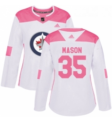Womens Adidas Winnipeg Jets 35 Steve Mason Authentic WhitePink Fashion NHL Jersey Womens Adidas Winnipeg Jets 35 Steve Mason Authentic WhitePink Fashion NHL Jersey