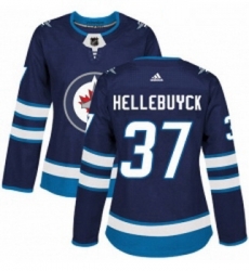 Womens Adidas Winnipeg Jets 37 Connor Hellebuyck Premier Navy Blue Home NHL Jersey Womens Adidas Winnipeg Jets 37 Connor Hellebuyck Premier Navy Blue Home NHL Jersey