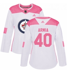 Womens Adidas Winnipeg Jets 40 Joel Armia Authentic WhitePink Fashion NHL Jersey Womens Adidas Winnipeg Jets 40 Joel Armia Authentic WhitePink Fashion NHL Jersey
