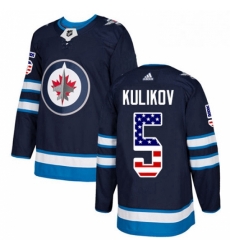 Youth Adidas Winnipeg Jets 5 Dmitry Kulikov Authentic Navy Blue USA Flag Fashion NHL Jersey Youth Adidas Winnipeg Jets 5 Dmitry Kulikov Authentic Navy Blue USA Flag Fashion NHL Jersey