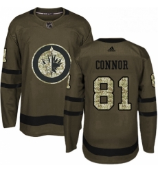 Youth Adidas Winnipeg Jets 81 Kyle Connor Premier Green Salute to Service NHL Jersey Youth Adidas Winnipeg Jets 81 Kyle Connor Premier Green Salute to Service NHL Jersey