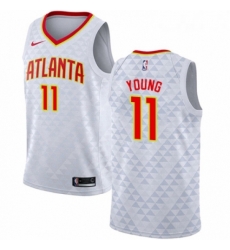 Womens Nike Atlanta Hawks 11 Trae Young Swingman White NBA Jersey Association Edition Womens Nike Atlanta Hawks 11 Trae Young Swingman White NBA Jersey Association Edition