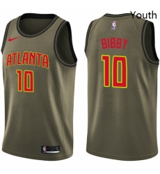 Youth Nike Atlanta Hawks 10 Mike Bibby Swingman Green Salute to Service NBA Jersey Youth Nike Atlanta Hawks 10 Mike Bibby Swingman Green Salute to Service NBA Jersey