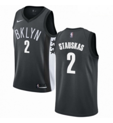 Mens Nike Brooklyn Nets 2 Nik Stauskas Swingman Gray NBA Jersey Statement Edition Mens Nike Brooklyn Nets 2 Nik Stauskas Swingman Gray NBA Jersey Statement Edition