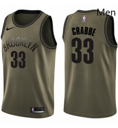 Mens Nike Brooklyn Nets 33 Allen Crabbe Swingman Green Salute to Service NBA Jersey Mens Nike Brooklyn Nets 33 Allen Crabbe Swingman Green Salute to Service NBA Jersey
