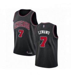Mens Chicago Bulls 7 Timothe Luwawu Authentic Black Basketball Jersey Statement Edition Mens Chicago Bulls 7 Timothe Luwawu Authentic Black Basketball Jersey Statement Edition