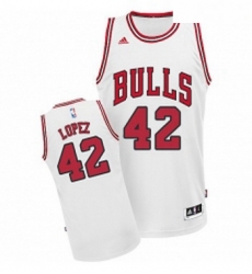 Youth Adidas Chicago Bulls 42 Robin Lopez Swingman White Home NBA Jersey Youth Adidas Chicago Bulls 42 Robin Lopez Swingman White Home NBA Jersey