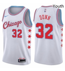 Youth Nike Chicago Bulls 32 Kris Dunn Swingman White NBA Jersey City Edition Youth Nike Chicago Bulls 32 Kris Dunn Swingman White NBA Jersey City Edition
