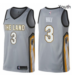 Youth Nike Cleveland Cavaliers 3 George Hill Swingman Gray NBA Jersey City Edition Youth Nike Cleveland Cavaliers 3 George Hill Swingman Gray NBA Jersey City Edition