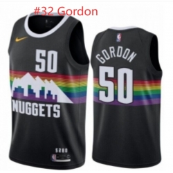 Men Denver Nuggets 32 Aaron Gordon Black City Edition Stitched Basketball Jersey