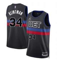 Men Detroit Pistons 34 Bobi Klintman Black 2024 Statement Edition Stitched Basketball Jersey Men Detroit Pistons 34 Bobi Klintman Black 2024 Statement Edition Stitched Basketball Jersey