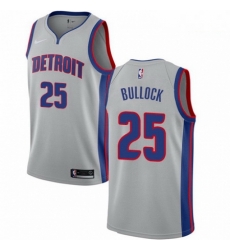 Mens Nike Detroit Pistons 25 Reggie Bullock Swingman Silver NBA Jersey Statement Edition Mens Nike Detroit Pistons 25 Reggie Bullock Swingman Silver NBA Jersey Statement Edition
