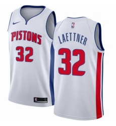 Mens Nike Detroit Pistons 32 Christian Laettner Swingman White Home NBA Jersey Association Edition Mens Nike Detroit Pistons 32 Christian Laettner Swingman White Home NBA Jersey Association Edition