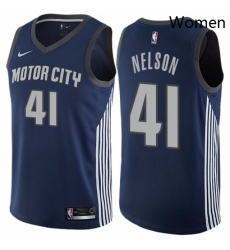 Womens Nike Detroit Pistons 41 Jameer Nelson Swingman Navy Blue NBA Jersey City Edition Womens Nike Detroit Pistons 41 Jameer Nelson Swingman Navy Blue NBA Jersey City Edition