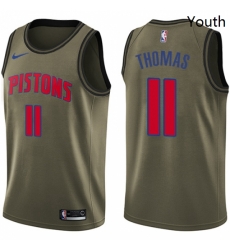 Youth Nike Detroit Pistons 11 Isiah Thomas Swingman Green Salute to Service NBA Jersey Youth Nike Detroit Pistons 11 Isiah Thomas Swingman Green Salute to Service NBA Jersey