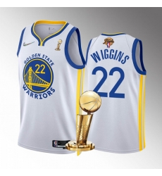 Men's Golden State Warriors #22 Andrew Wiggins 2022 White NBA Finals Champions Stitched Jersey Men's Golden State Warriors #22 Andrew Wiggins 2022 White NBA Finals Champions Stitched Jersey