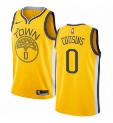 Mens Nike Golden State Warriors 0 DeMarcus Cousins Gold NBA Swingman Earned Edition Jersey Mens Nike Golden State Warriors 0 DeMarcus Cousins Gold NBA Swingman Earned Edition Jersey