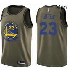Mens Nike Golden State Warriors 23 Draymond Green Swingman Green Salute to Service NBA Jersey Mens Nike Golden State Warriors 23 Draymond Green Swingman Green Salute to Service NBA Jersey
