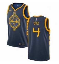 Mens Nike Golden State Warriors 4 Quinn Cook Swingman Navy Blue NBA Jersey City Edition Mens Nike Golden State Warriors 4 Quinn Cook Swingman Navy Blue NBA Jersey City Edition