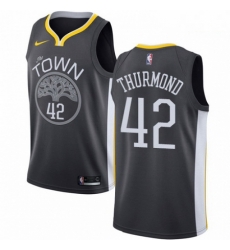 Mens Nike Golden State Warriors 42 Nate Thurmond Swingman Black Alternate NBA Jersey Statement Edition Mens Nike Golden State Warriors 42 Nate Thurmond Swingman Black Alternate NBA Jersey Statement Edition