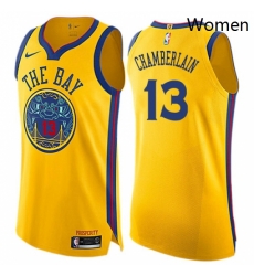 Womens Nike Golden State Warriors 13 Wilt Chamberlain Swingman Gold NBA Jersey City Edition Womens Nike Golden State Warriors 13 Wilt Chamberlain Swingman Gold NBA Jersey City Edition