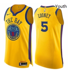 Youth Nike Golden State Warriors 5 Kevon Looney Swingman Gold NBA Jersey City Edition Youth Nike Golden State Warriors 5 Kevon Looney Swingman Gold NBA Jersey City Edition