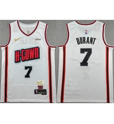 Men Houston Rockets  7 Kevin Durant White 2024 25 City Edition Stitched Jersey