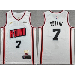 Men Houston Rockets  7 Kevin Durant White 2024 25 City Edition Stitched Jersey
