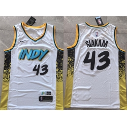 Men Indiana Pacers 43 Pascal Siakam White 2025 City Edition Stitched Basketball Jersey