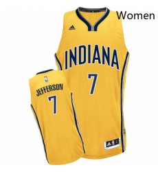 Womens Adidas Indiana Pacers 7 Al Jefferson Authentic Gold Alternate NBA Jersey Womens Adidas Indiana Pacers 7 Al Jefferson Authentic Gold Alternate NBA Jersey