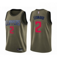 Mens Los Angeles Clippers 2 Kawhi Leonard Swingman Green Salute to Service Basketball Jersey Mens Los Angeles Clippers 2 Kawhi Leonard Swingman Green Salute to Service Basketball Jersey