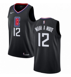Mens Nike Los Angeles Clippers 12 Luc Mbah a Moute Swingman Black NBA Jersey Statement Edition Mens Nike Los Angeles Clippers 12 Luc Mbah a Moute Swingman Black NBA Jersey Statement Edition