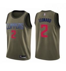 Youth Los Angeles Clippers 2 Kawhi Leonard Swingman Green Salute to Service Basketball Jersey Youth Los Angeles Clippers 2 Kawhi Leonard Swingman Green Salute to Service Basketball Jersey