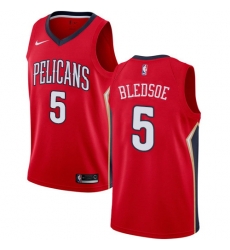 Men Nike New Orleans Pelicans 5 Eric Bledsoe Red NBA Swingman Statement Edition Jersey Men Nike New Orleans Pelicans 5 Eric Bledsoe Red NBA Swingman Statement Edition Jersey