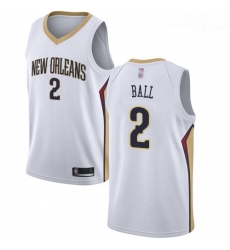 Pelicans #2 Lonzo Ball White Basketball Swingman Association Edition Jersey Pelicans #2 Lonzo Ball White Basketball Swingman Association Edition Jersey