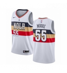 Womens Nike New Orleans Pelicans 55 E Twaun Moore White Swingman Jersey Earned Editio Womens Nike New Orleans Pelicans 55 E Twaun Moore White Swingman Jersey Earned Editio