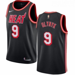 Youth Nike Miami Heat 9 Kelly Olynyk Swingman Black Black Fashion Hardwood Classics NBA Jersey 