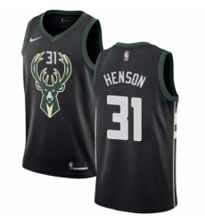 Mens Nike Milwaukee Bucks 31 John Henson Authentic Black Alternate NBA Jersey Statement Edition Mens Nike Milwaukee Bucks 31 John Henson Authentic Black Alternate NBA Jersey Statement Edition