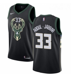 Mens Nike Milwaukee Bucks 33 Kareem Abdul Jabbar Swingman Black Alternate NBA Jersey Statement Edition Mens Nike Milwaukee Bucks 33 Kareem Abdul Jabbar Swingman Black Alternate NBA Jersey Statement Edition